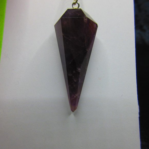 Amethyst Gemstone Dowsing Pendulum Meditation Tool - Picture 2 of 4